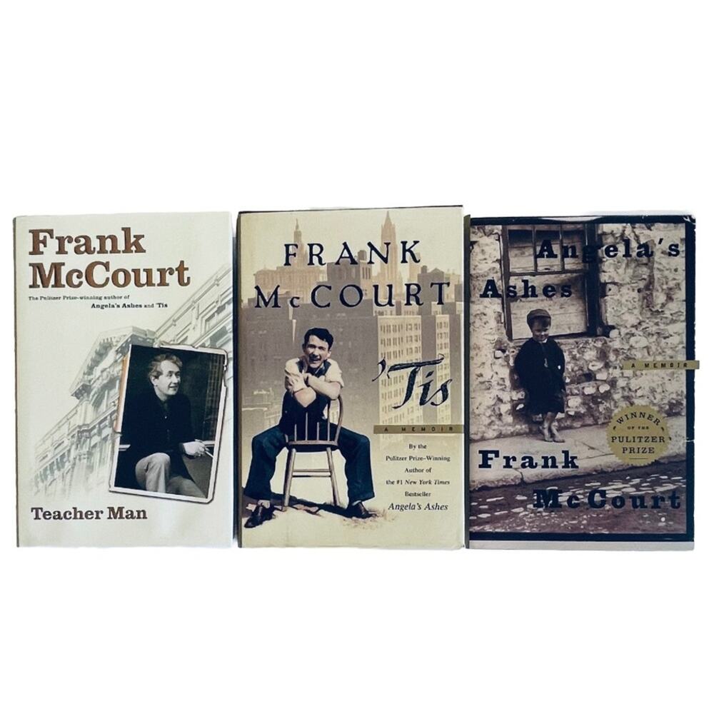 3 Frank McCourt Memoir Book Angela’s Ashes 'Tis Teacher Man Hardcopy Books